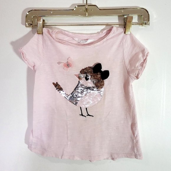 H&M Sweet Sequin Birdie Kids T-shirt - Picture 1 of 3